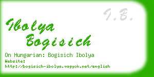 ibolya bogisich business card